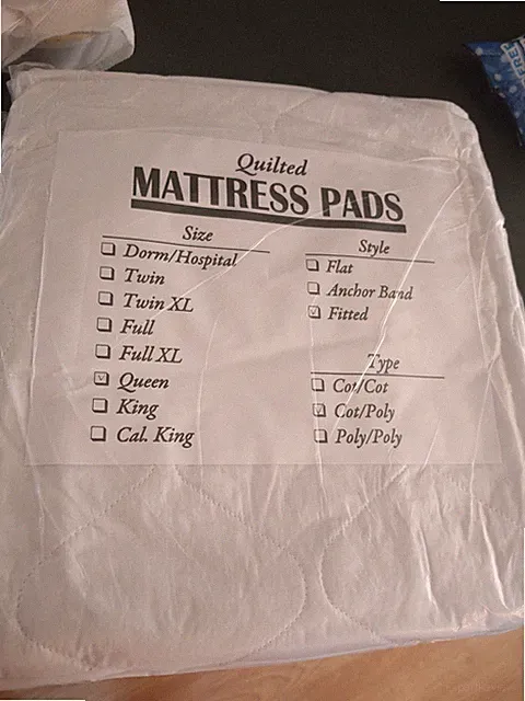 2- Ashby Queen Machine Washable Quilted Mattress Pads : Covers Polyester New