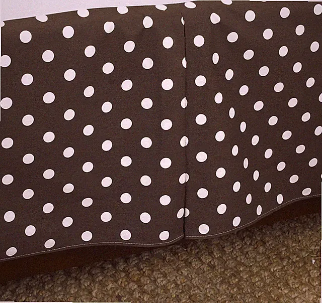 Crib Bed Skirt Dust Ruffle Baby Boy Polka Dot Checker Blue Green Black Gray
