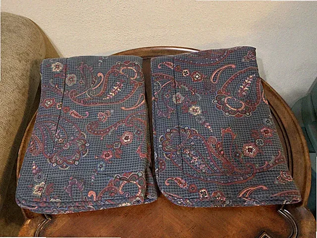 Croscill Town & Country King Pillow Shams Floral Houndstooth Navy Green USA
