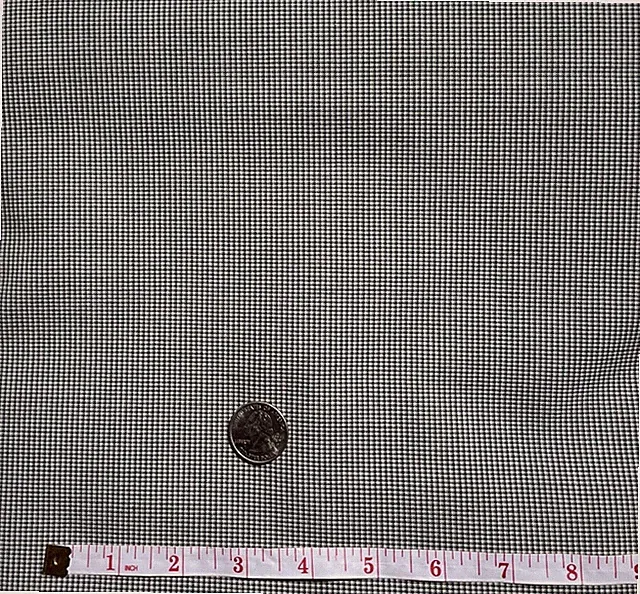 Fabric 7 yards x 70" Houndstooth Mini Checked Dark Green White Cotton Check