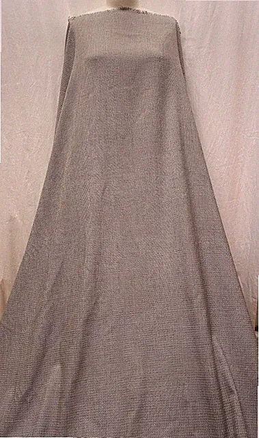 Fine Wool Poly Blend Classic Houndstooth Patterned Fabric By The Yard 60" Wide