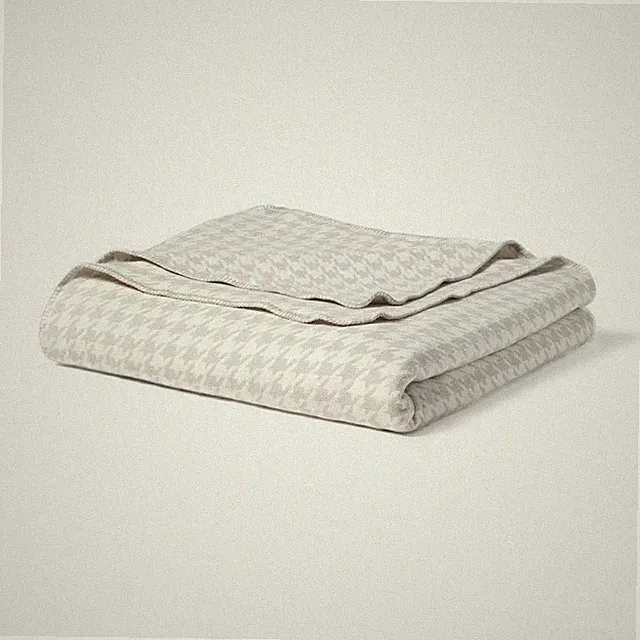 King Brushed Cotton Blanket Gray Houndstooth - Threshold