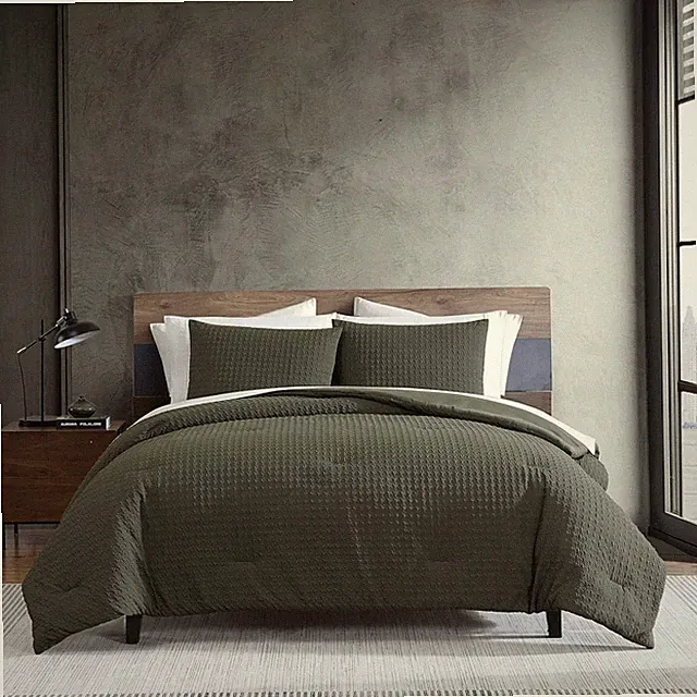 King Duvet Cover Set, Soft Embossed Bedding with Matching Shams, Modern Home D