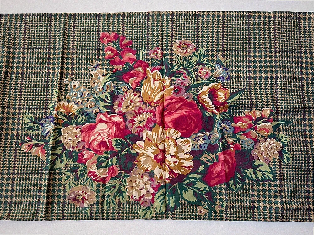 NEW PAIR ~RALPH LAUREN Plaid CATHERINE Floral *KING PILLOWCASES Houndstooth