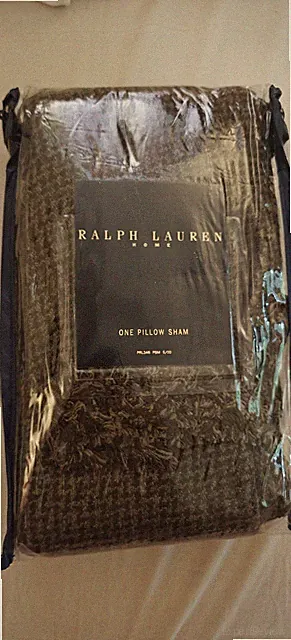 New Ralph Lauren *HEVERSHAM Standard Houndstooth TWEED PILLOW SHAM