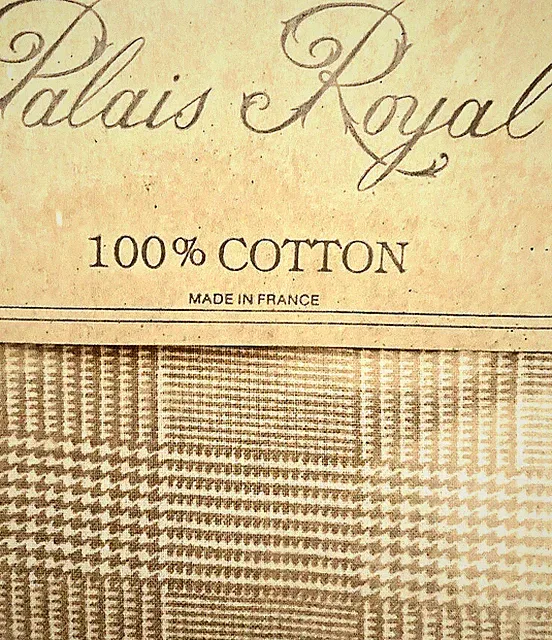 NOS Palais Royale France Twin Duvet Cover Houndstooth Cotton neutrals Sealed