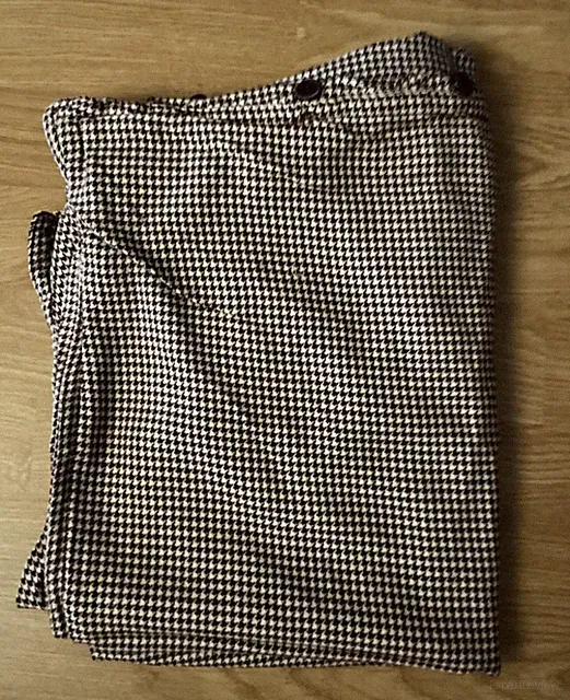 Two Ralph Lauren Metropolitan Place Houndstooth Brown Pillow Shams Standard Size