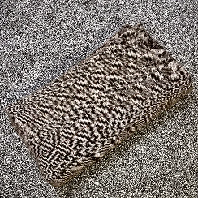 Vtg Ralph Lauren Houndstooth Herringbone Blanket Woven King Brown 108”x90” USA
